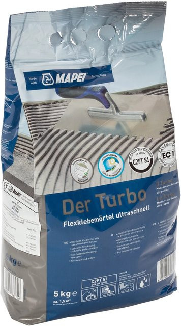 Mapei Turbo Flexmörtel schnell C2FT S1 in Grau, 5 kg - Bild 1