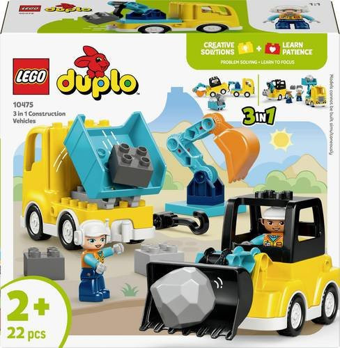 LEGO DUPLO Baufahrzeuge Konstruktionsspielzeug ab 2 Jahren - Bild 1