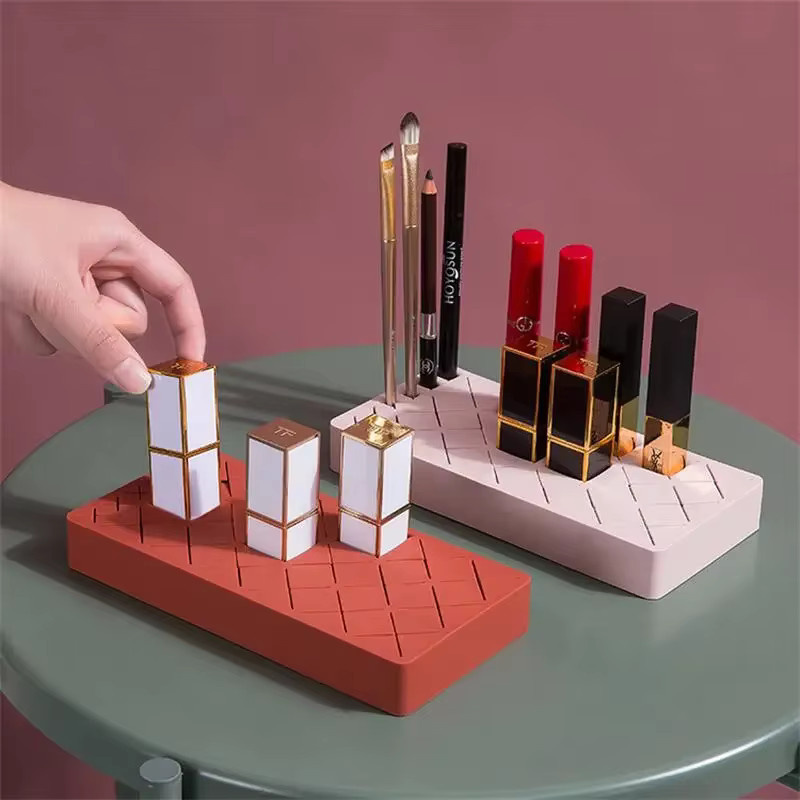 PEISI Desktop-Organizer aus Silikon für Kosmetik, Lippenstift und Make-up, Pink und Multicolour - Bild 2