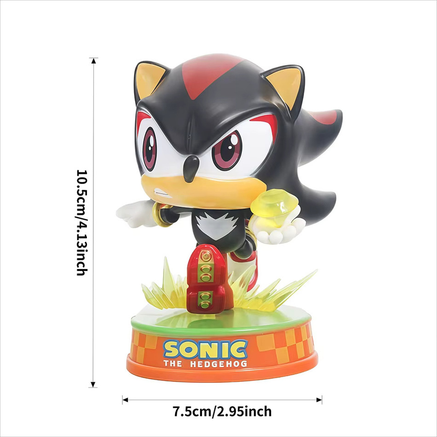 Bandai Sonic Shadow Anime-Figuren Set aus 2 Stück als niedliche Chibi-Statue zur Desktop-Dekoration - Bild 2