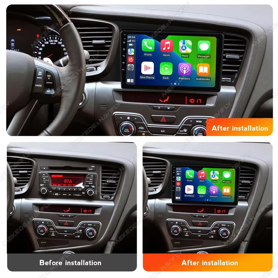 NAVIFANS Android 14 Autoradio für Kia Optima 3 K5 TF T in Schwarz mit CarPlay, GPS Navigation, WiFi und Multimedia Player - Bild 2