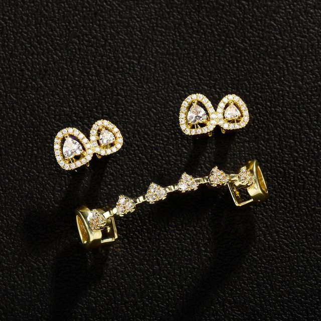 UOSU Grillz Herz Zirkonia, Gold, Unisex - Bild 1