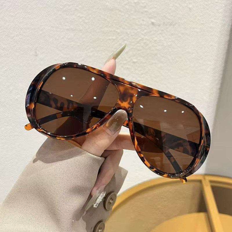 GIOIO Aviator Sonnenbrille, Vollrand, Braun, Damen, Kunststoff - Bild 2