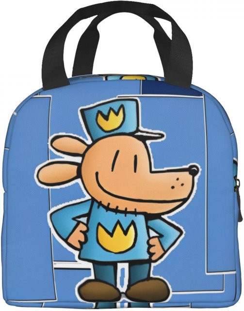 Fancy Style Studio Dog Man Thermisch isolierte Lunchtasche in Blau - Bild 1