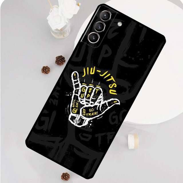 Judo BJJ Jiu Jitsu Handyhülle für Samsung Galaxy S26 S25 S24 S23 S22 S21 S20 S10 Plus FE Ultra in Schwarz - Bild 1
