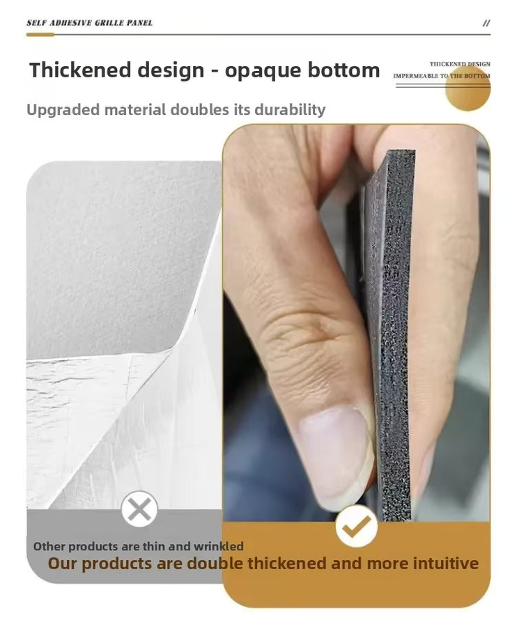 3M Neue Grille 3D Wandaufkleber Selbstklebend Wasserdicht und Verdickt in Modernem Streifen-Design - Bild 3