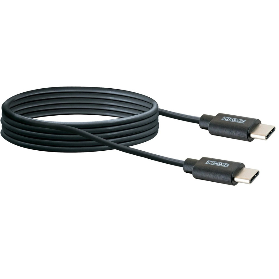 Schwaiger USB-C Sync- und Ladekabel in Schwarz, 2 m - Bild 2