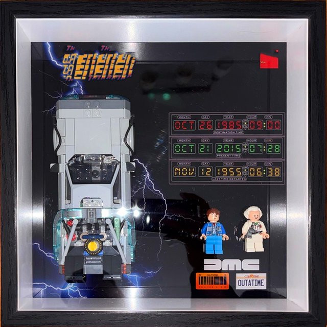 Displayrahmenbox für LEGO Speed Champion Zeitmaschine aus dem Baukasten Zurück in die Zukunft 77256 - Bild 1