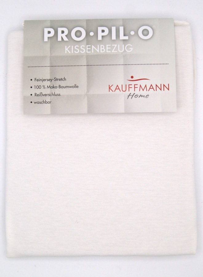 PRO-PIL-O Jersey-Stretch Kissenbezug aus Baumwolle in Weiß, B/H: 50 x 70 cm - Bild 1