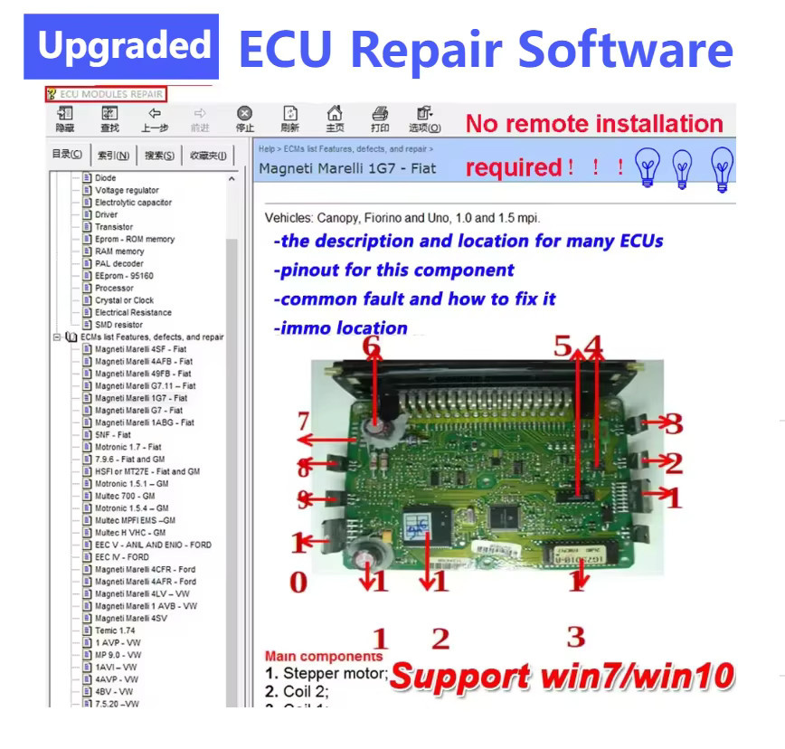 OBDOK 2023 ECU Reparatursoftware für die Fehlerbehebung von ECU-Modulen, Transistoren und EEPROM zur Autoreparatur - Bild 2