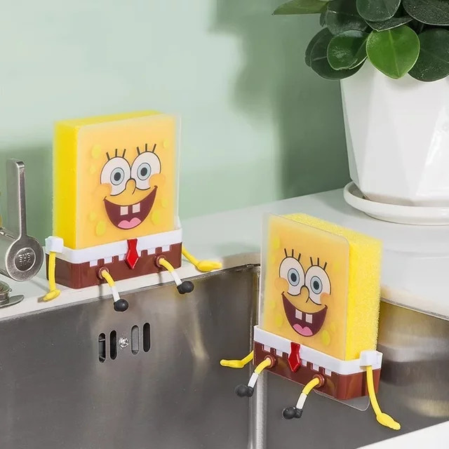 Bandai SpongeBob Schwammhalter Cartoon Spülbecken-Abtropfgestell aus Kunststoff für deine Küche - Bild 1