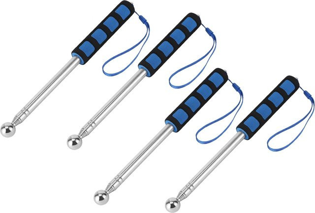 TOMTOP 4er-Set Teleskop-Stange als tragbares Verlängerungswerkzeug zum Aufheben von Gegenständen, Blau, Edelstahl, Länge: 120 cm - Bild 1