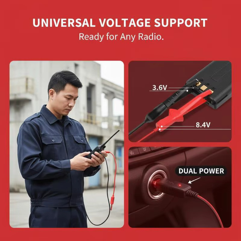 Retevis USB-Ladekabel mit LED-Anzeige für UV-5R UV-82 BF-888S TYT Walkie-Talkies, Schwarz - Bild 3