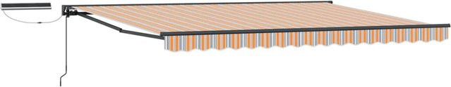 vidaXL Elektrische Ausziehbare Markise mit Semi-Cassette aus Polyester, B: 400 cm, T: 350 cm - Bild 1