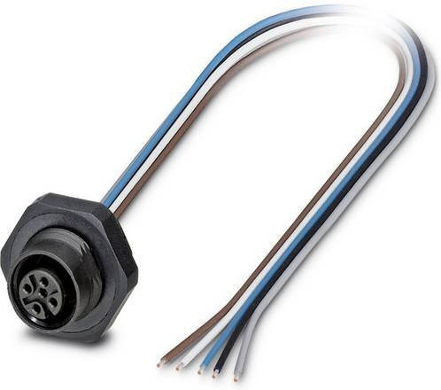 Phoenix Contact 1436356 Sensor-Aktor-Einbausteckverbinder M12 Buchse, 5-polig, Schwarz, Schraubanschluss, Kunststoff - Bild 1