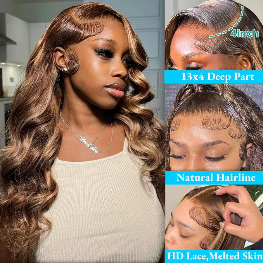Graww Perücke, Ombre Bodywave, Lace Frontal, Damen - Bild 4