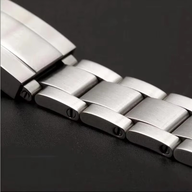 Hiyii Uhrenarmband Edelstahl, Silber, Herren, 20 mm, 21 mm - Bild 2