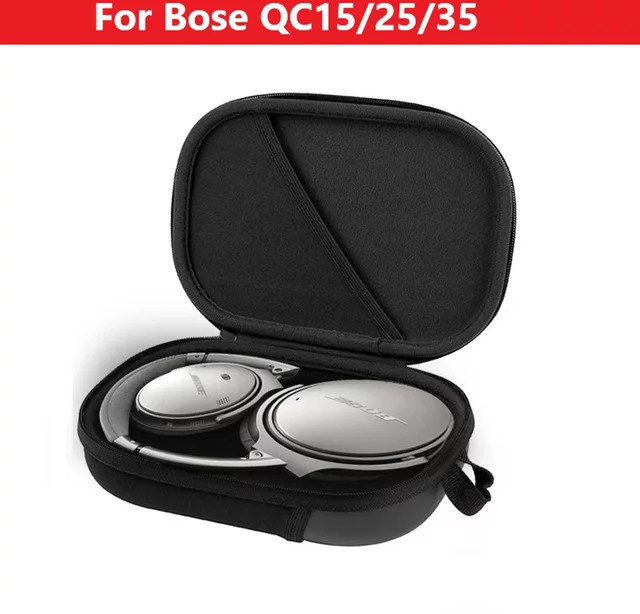 Bose Schutzhülle aus hartem EVA für Kopfhörer der Serien QuietComfort 45, 35, 25, 3, 2, 15, QC45, QC35, QC25, QC15, QC2 und AE2 in Schwarz - Bild 1
