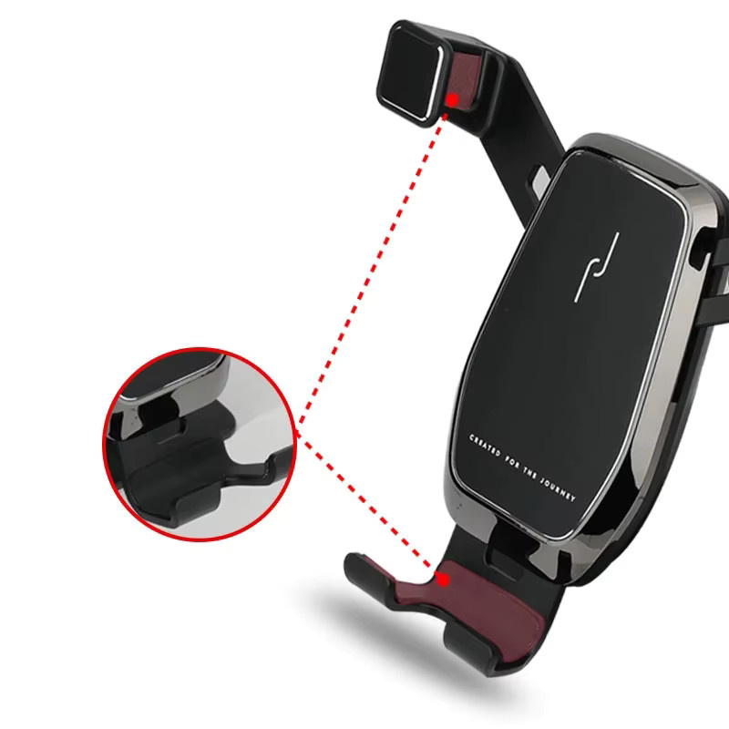 Handyhalterung für Mercedes Benz A-Klasse W177, CLA C118 W118 und CLA250 in Schwarz mit Schwerkraft-Funktion für die Lüftungsschlitze und GPS-Nutzung - Bild 3