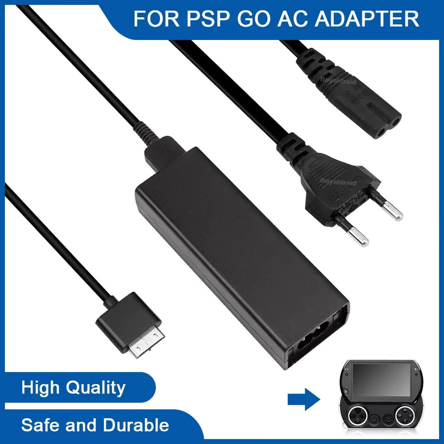 HeroAngel USB-Ladegerät und Datenkabel für PSP GO, 5V AC-Adapter mit EU-Stecker, Schwarz - Bild 2