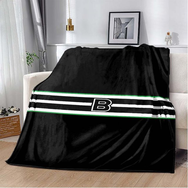 Borussia Mönchengladbach Flanelldecke mit Fußballclub-Logo-Druck, weiche und warme Überwurfdecke aus Fleece, Farbe: Schwarz, B/B: 80 x 120 cm - Bild 1