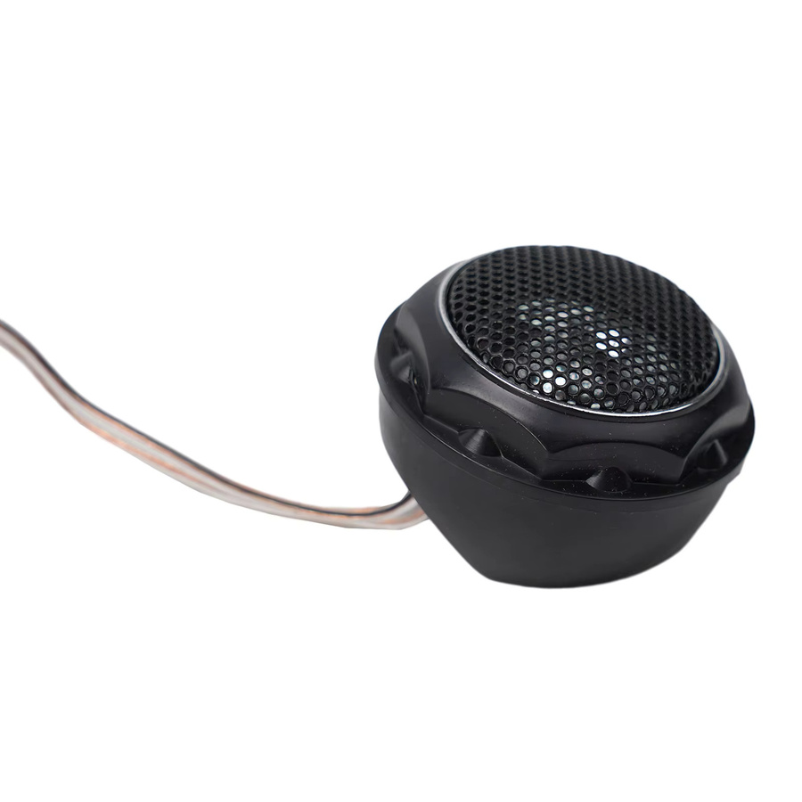 T280 Auto High Fidelity Stereo Lautsprecher Set, 2 Stück Dome Hochtöner in Schwarz, 12V 140W mit Hochfrequenz Kondensator - Bild 3