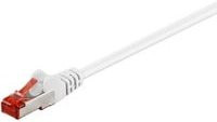 goobay Patchkabel Cat.6 S/FTP (PiMF) Ethernet LAN Kabel Weiß, Länge: 0,15 m - Bild 1