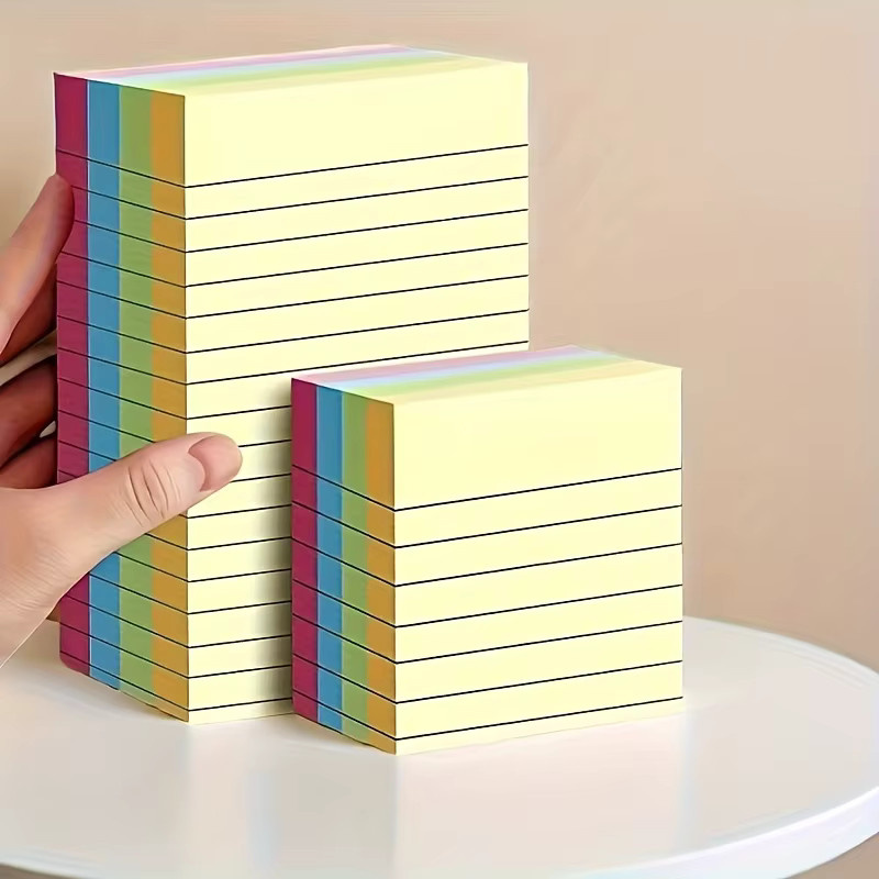 Bunte Haftnotizen mit Linien, 100 Blatt, Mehrfarbig - Bild 2