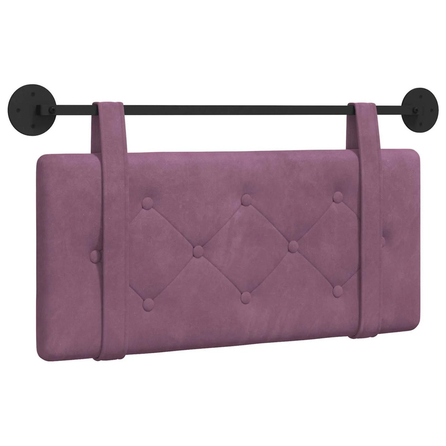 vidaXL Wandmontiertes Polsterpaneel aus Samt in Lila, B/H/T: 100 x 55 x 5 cm - Bild 2