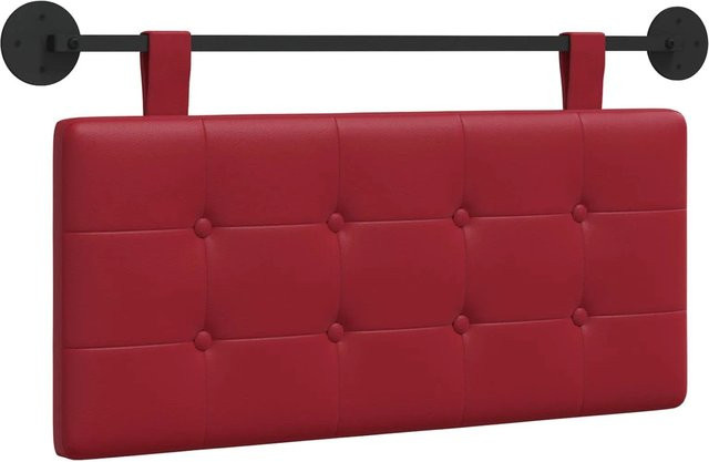 vidaXL Wandmontiertes Polsterpaneel aus Kunstleder in Rot, B/H: 90 x 55 cm - Bild 1