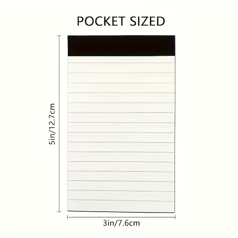 5 weiße linierte Notizbücher mit Softcover, 30 Blatt pro Buch, B/H: 7,5 x 12,6 cm - Bild 2