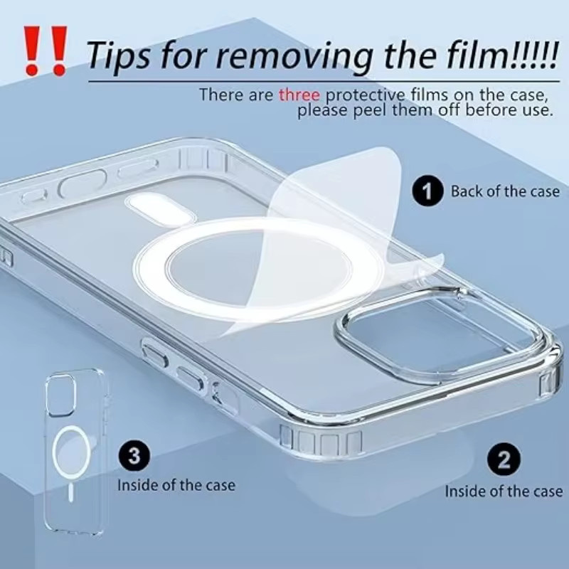 Apple Original Silikon Hülle mit MagSafe für iPhone, transparent - Bild 4