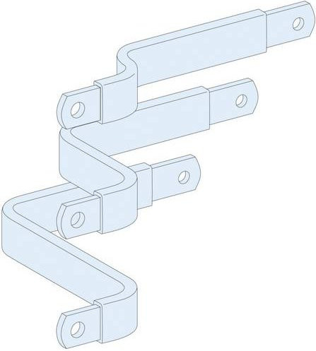 Schneider Electric LVS04423 PrismaSeT-P Verbindung für NSX100-250, 3-polig, Kipphebel, Festeinbau, horizontal, Farbe: Silber - Bild 1