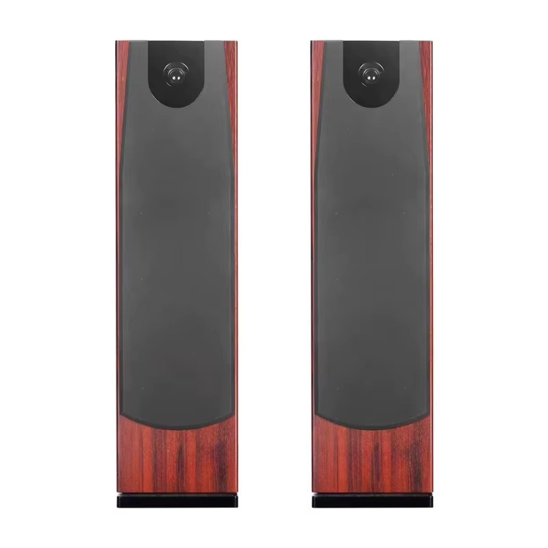 Tower 2.0 Passiver HiFi-Standlautsprecher mit drei Frequenzbändern und Holzgehäuse in Braun - Bild 2