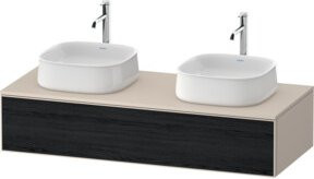 Duravit Waschtischunterschrank Zencha in Schwarz und Taupe mit Einrichtungs-System, B/T: 130 x 55 cm - Bild 1
