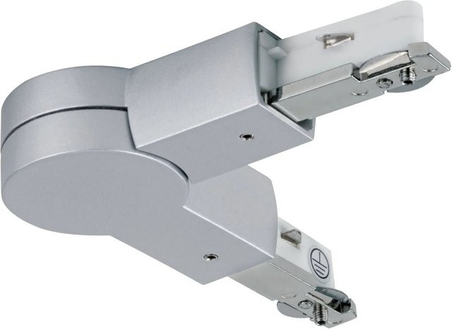 Paulmann URail Gelenk-Verbinder für Hochvolt-Schienensysteme, Chrom matt, B/H/L: 15,9 x 1,8 x 15,9 cm - Bild 1