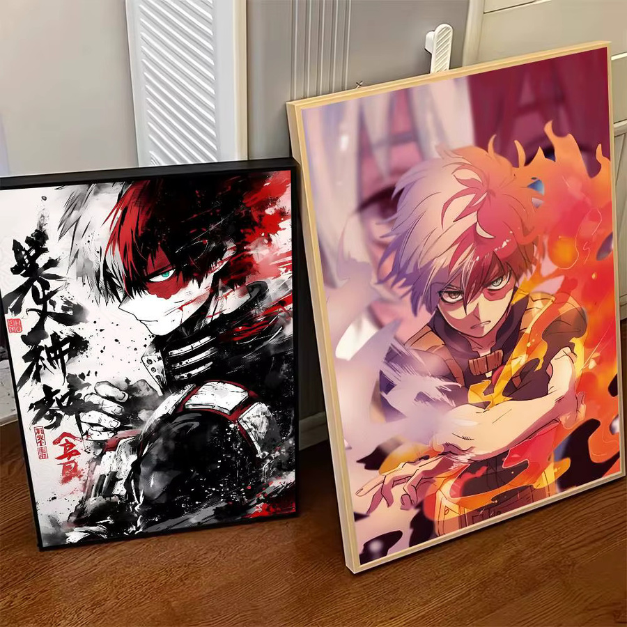 Selbstklebender Anime-Poster Druck Todoroki Shoto Motiv in Mehrfarbig für Wohnzimmer und Schlafzimmer - Bild 4