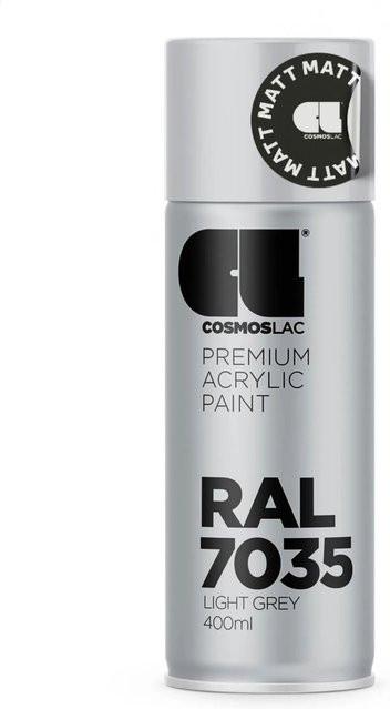 COSMOS LAC Acryllack Sprühdose RAL 7035 Hellgrau Matt, 400 ml - Bild 1