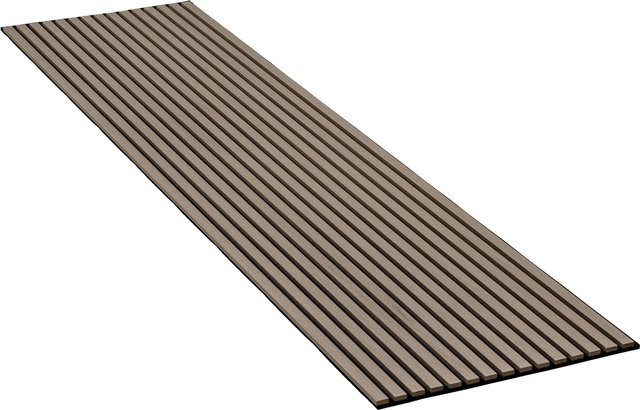 Denpanels Akustikpaneel Wandverkleidung Eiche Grau in Holzoptik mit schwarzem Akustikfilz, Höhe: 240 cm - Bild 1