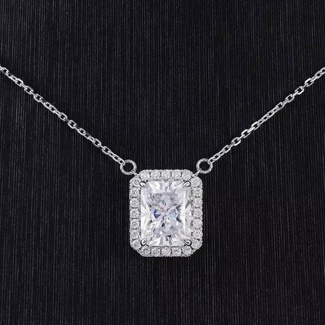 YIRAN Jewelry Halskette mit Anhänger, Zirkonia, Kupfer, gray, 45 cm, Damen - Bild 1