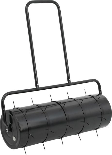 Vidaxl Rasenwalze mit Aerator in Schwarz aus Eisen und Stahl mit 63 l Fassungsvermögen - Bild 1