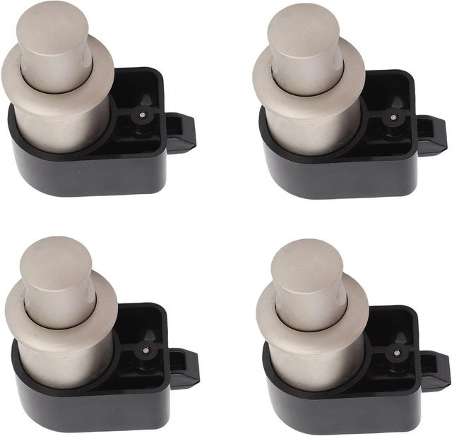 Neoglint Druckknopf-Schrankverschluss aus Metall in Pearl Nickel für Yachten, Schiffe und Wohnmobile, Push-to-Open-Schlösser für Türstärken von 0,71 bis 0,94 Zoll - Bild 1