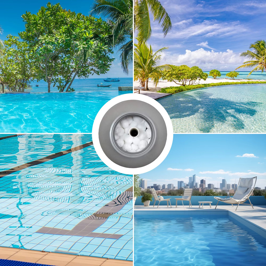 800 g Pool-Filterkugeln in Weiß als Ersatz für 30 kg Filtersand für Sandfiltersysteme - Bild 6