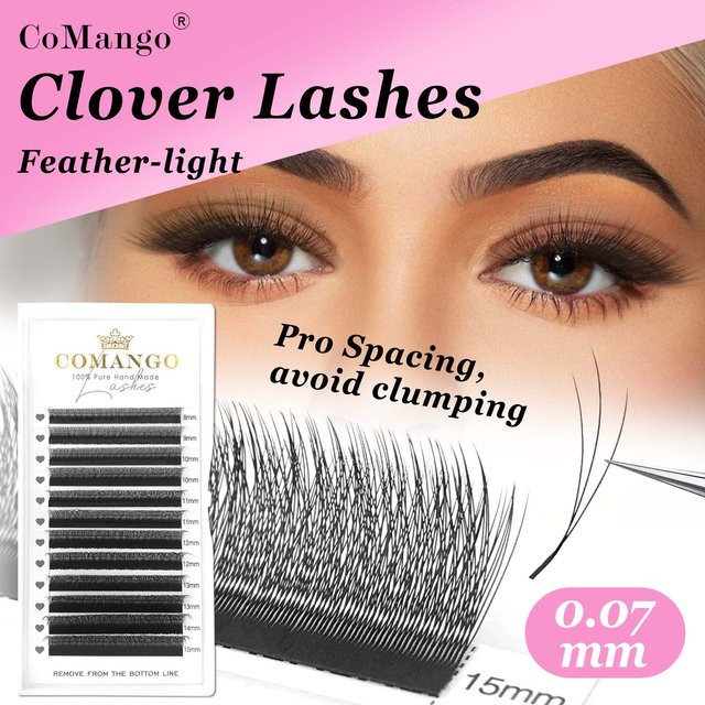 CoMango W-förmige 3D-Wimpernverlängerungen, 12 Reihen, Unisex - Bild 1