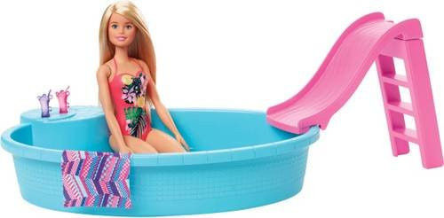 Mattel Barbie Pool und Puppe Set mit blondem Haar in Bunt - Bild 1