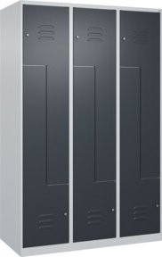 C+P Z-Spind Classic PLUS Spind mit 6 Fächern, Grau und Anthrazit, B/T/H: 120 x 50 x 185 cm - Bild 1