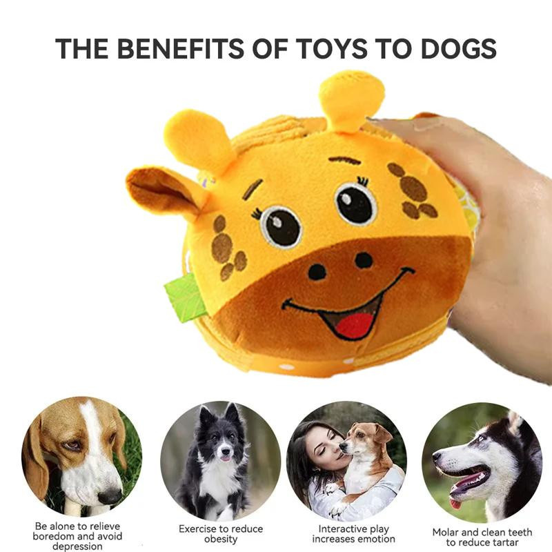 Fashnics Plüschhund mit Giraffenprint Sprachspielzeug und Klingeltönen - Bild 3
