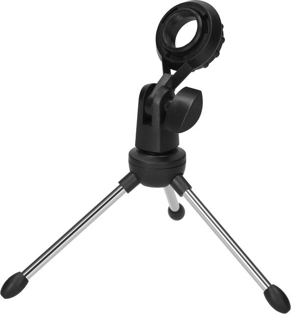 Andoer Faltbares Desktop-Mikrofonstativ mit 5/8-Zoll-Gewindehalterung in Schwarz - Bild 1