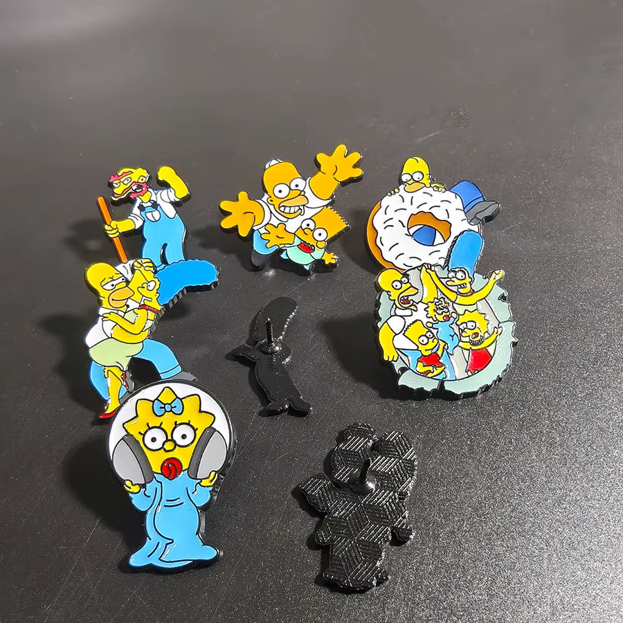 MINISO Broschen Simpsons Familie, Emaille, Bunt - Bild 4