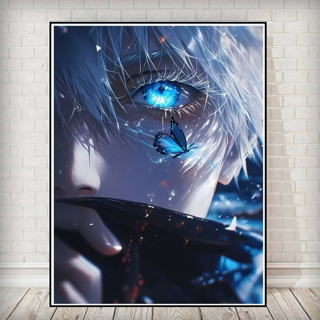 Potdemiel Jujutsu Kaisen Satoru Gojo 5D DIY Diamant-Malset mit Strass-Stickerei in Multicolour, Breite: 20 cm, Höhe: 30 cm - Bild 1